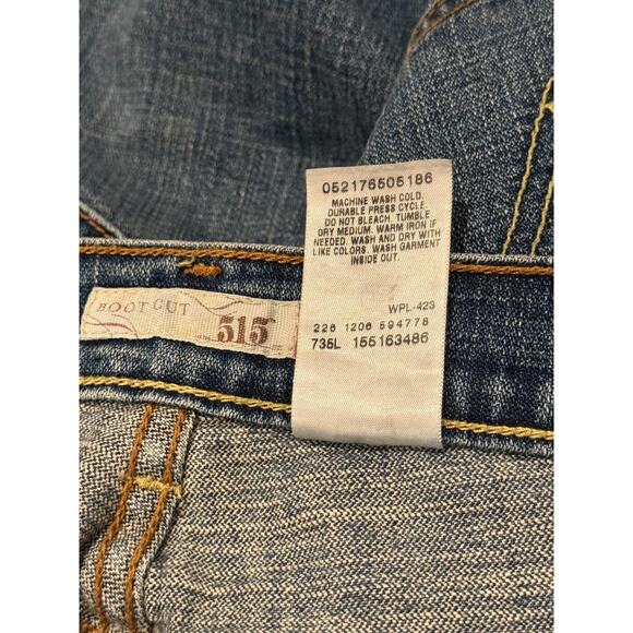 Levis 515 Jeans Womens 16M Blue Boot Cut Stretch Classic Denim Western Ranchwear - Picture 9 of 11